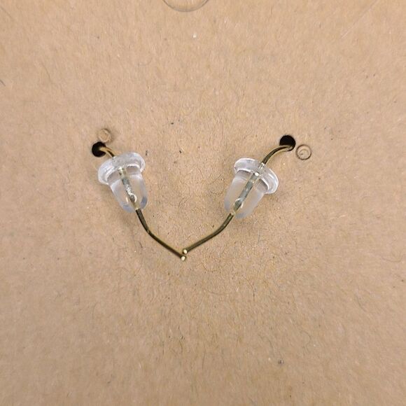 New Hand Crafted Cute White & Blue Unicorn Hook Earrings 14K Gold Plated - Picture 2 of 2